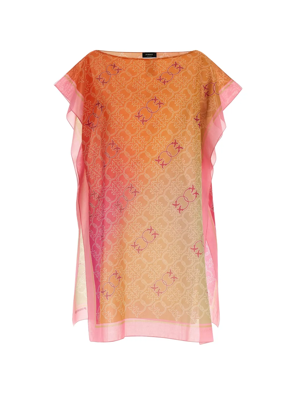 PINKO polka bird beach cover-up - Arancione