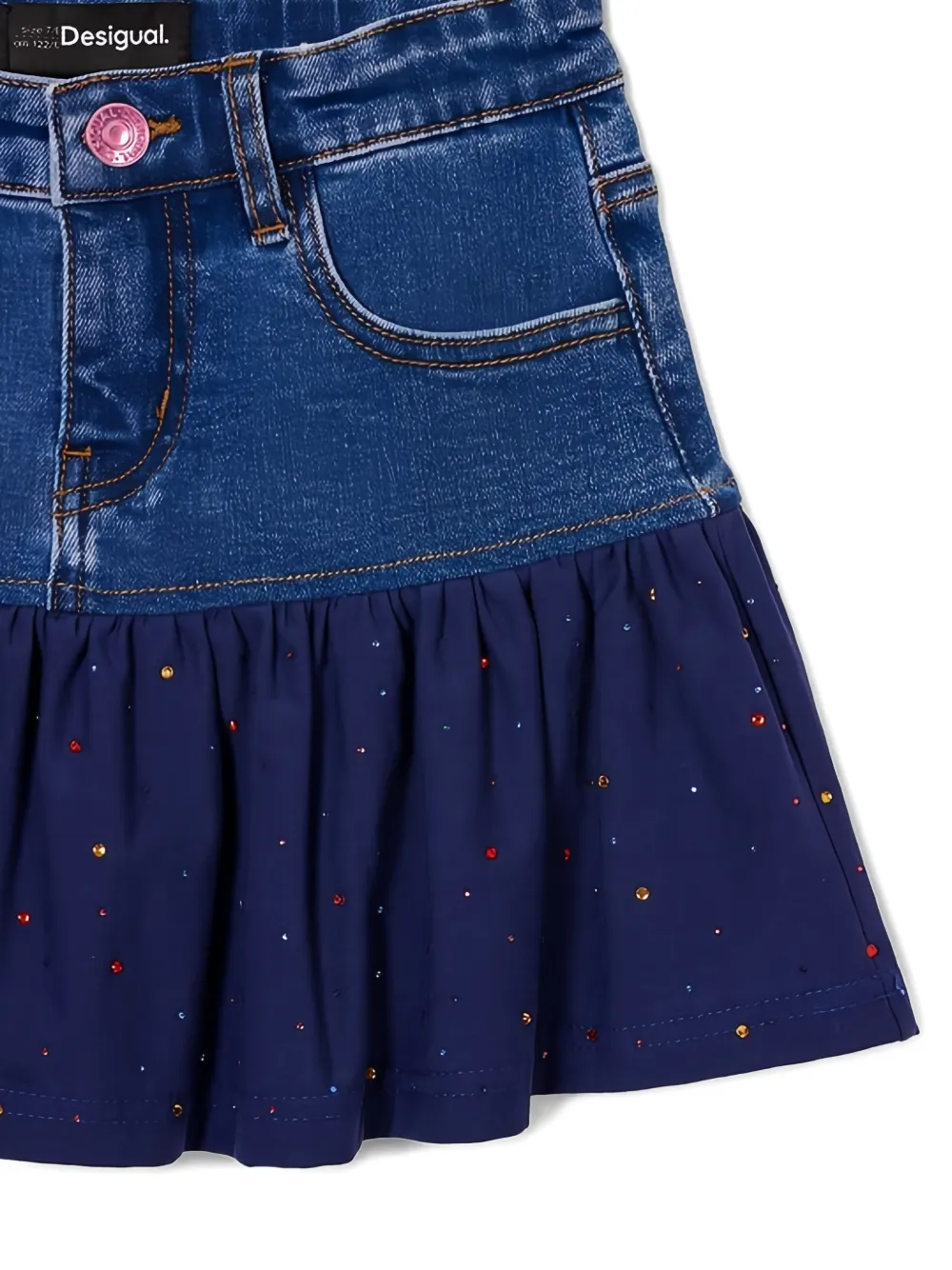 Desigual Rok met ruches Blauw