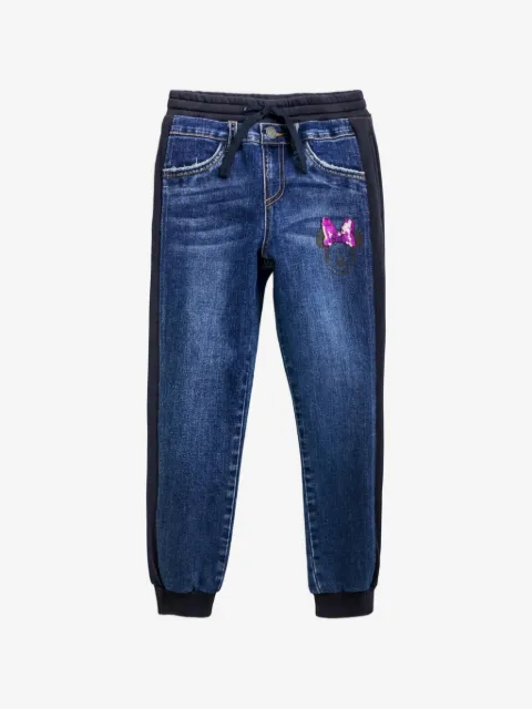 Desigual x Disney Minnie Mouse™ sequin-appliqué panelled jeans