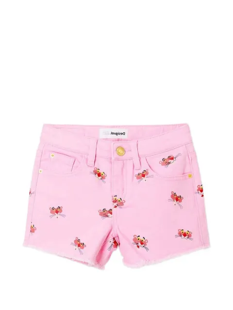 Desigual x Pink Panther raw-cut shorts