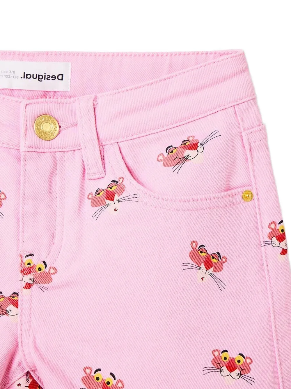 Desigual x Pink Panther raw-cut shorts Roze