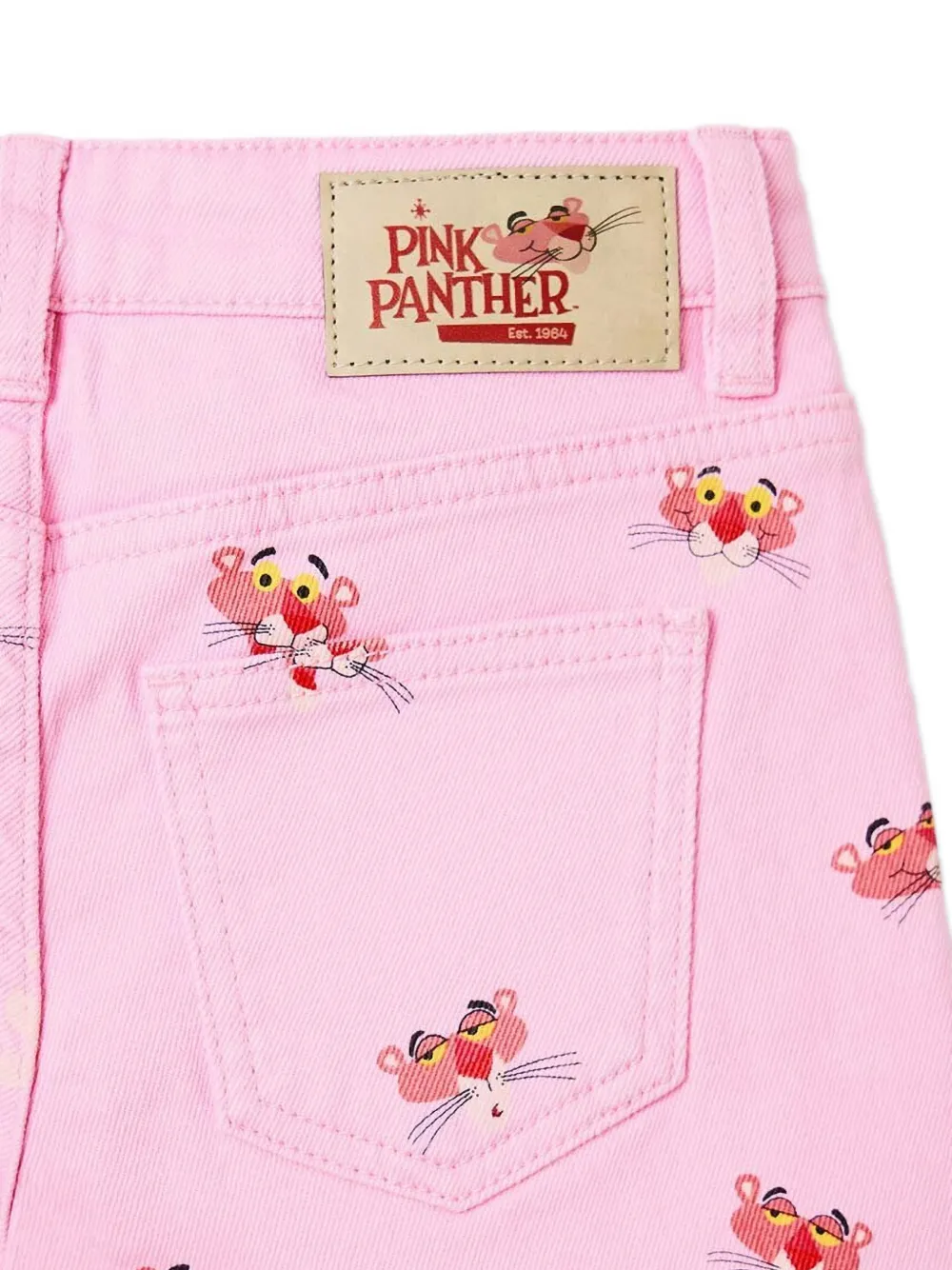 Desigual x Pink Panther raw-cut shorts Roze
