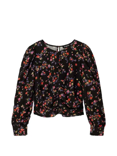 Desigual floral gathered blouse