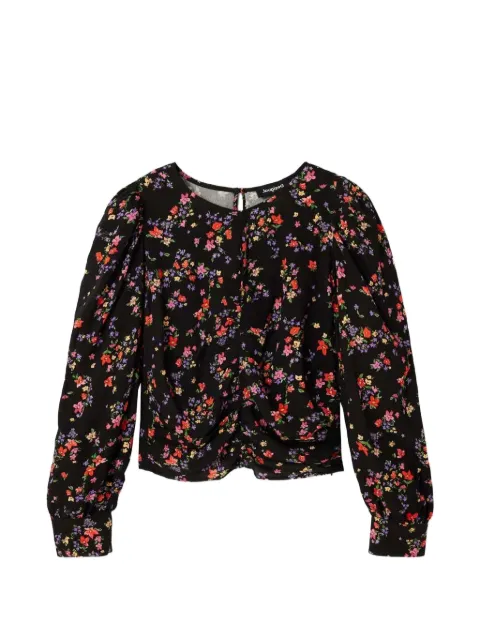 Desigual floral gathered blouse