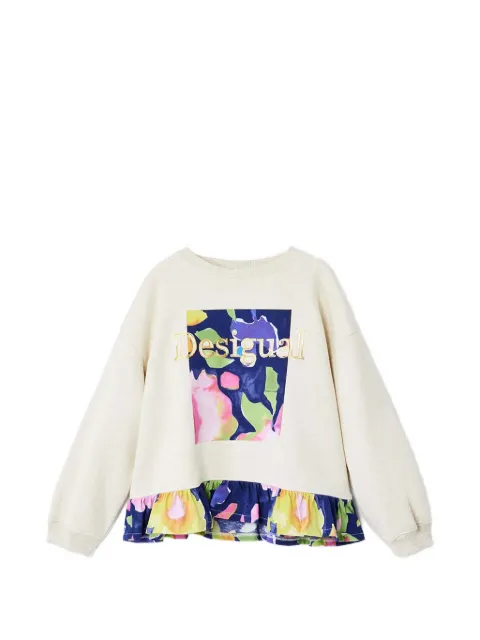 Desigual ruffled floral-print sweatshirt