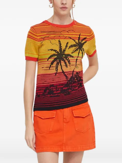 Desigual Palm Tree knitted T-shirt