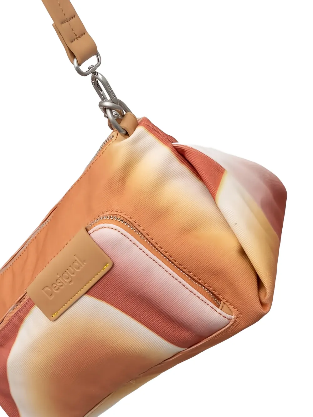 Desigual Crossbodytas met ritssluiting en patroon Oranje