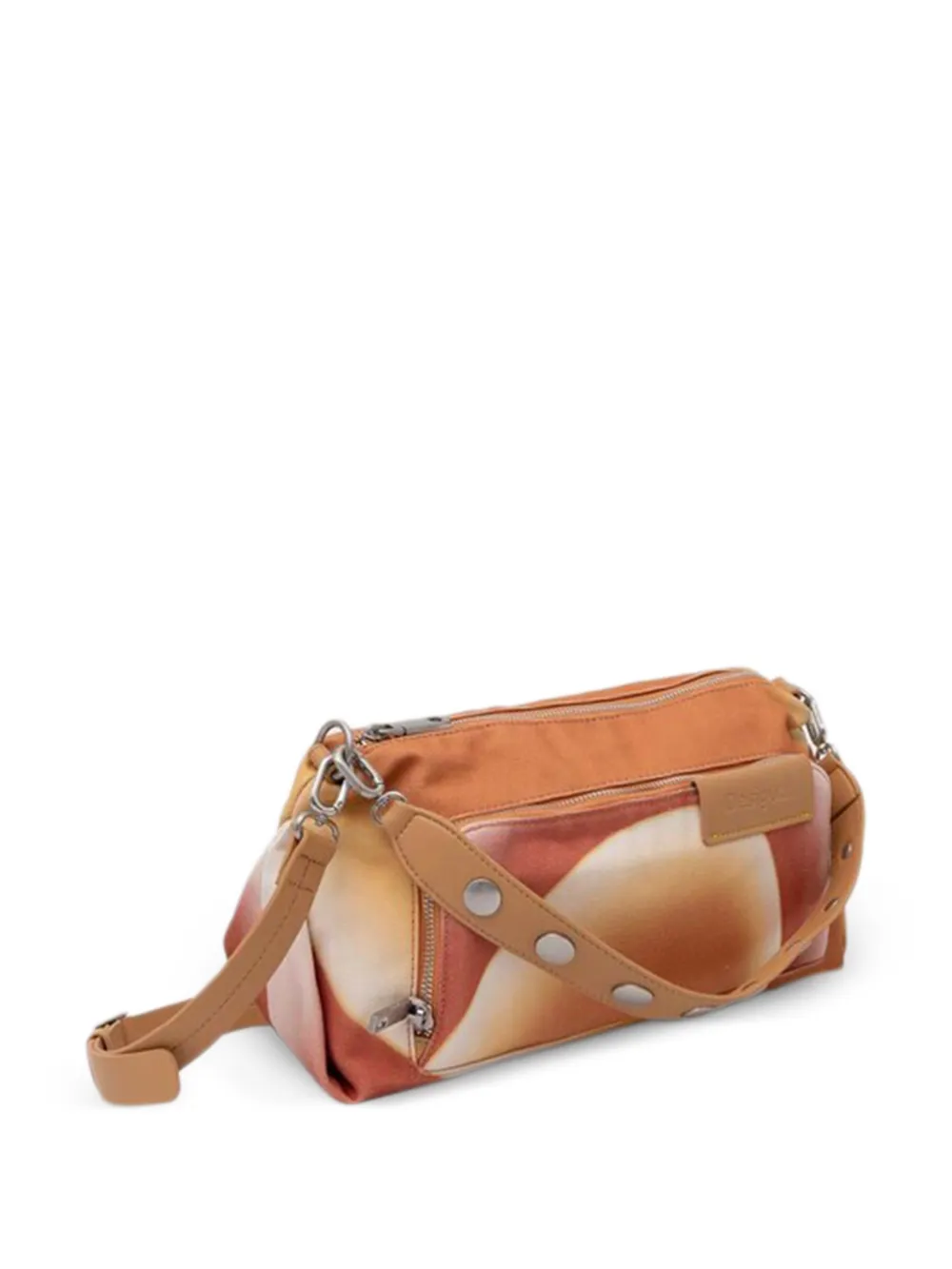 Desigual Crossbodytas met ritssluiting en patroon Oranje