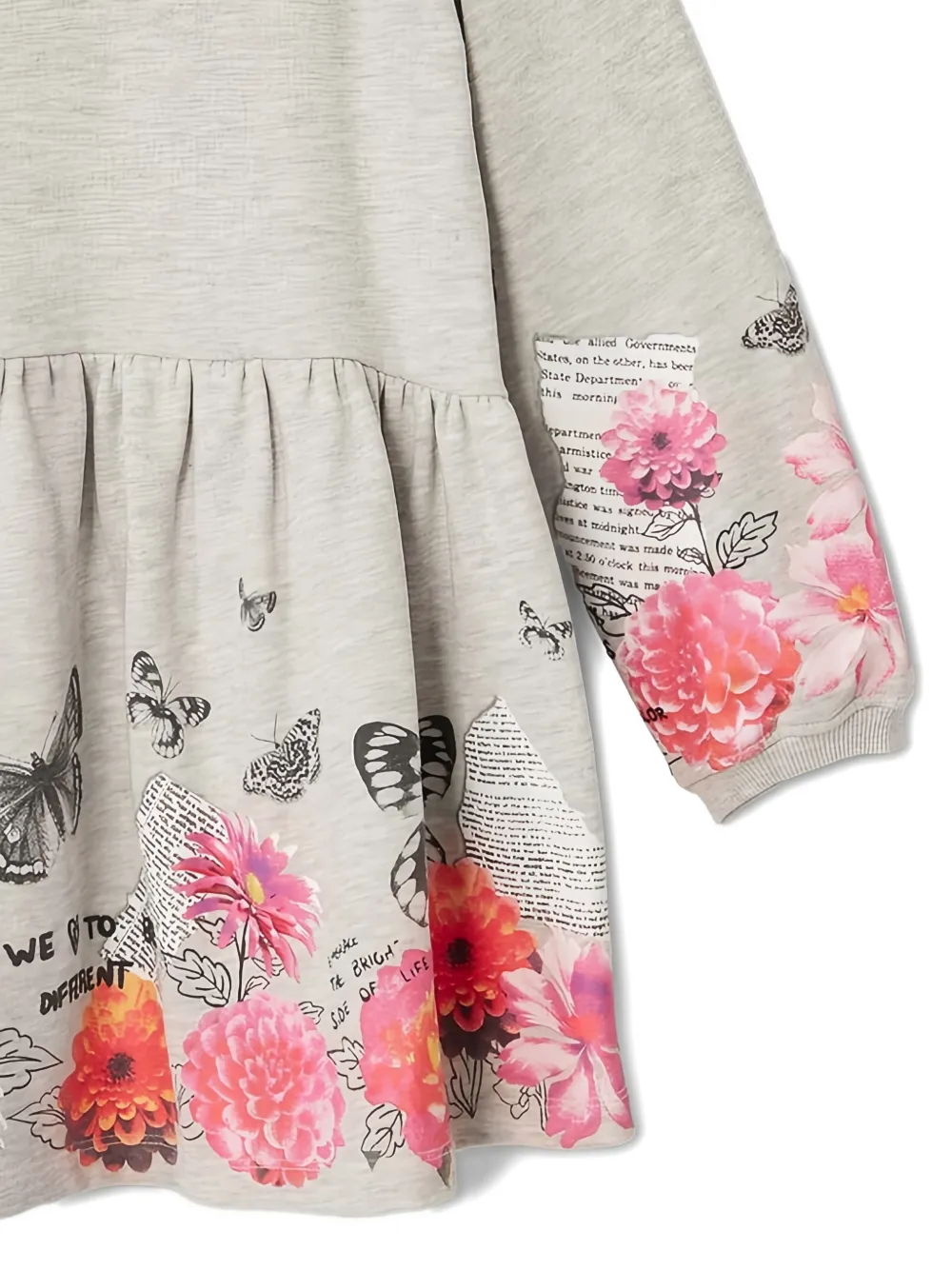 Desigual Jurk met bloemenprint Grijs