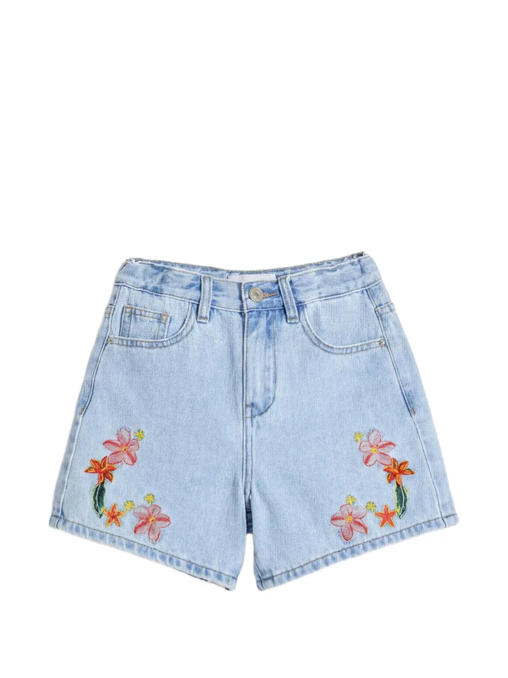 Desigual Shorts con ricamo floreale - Blu