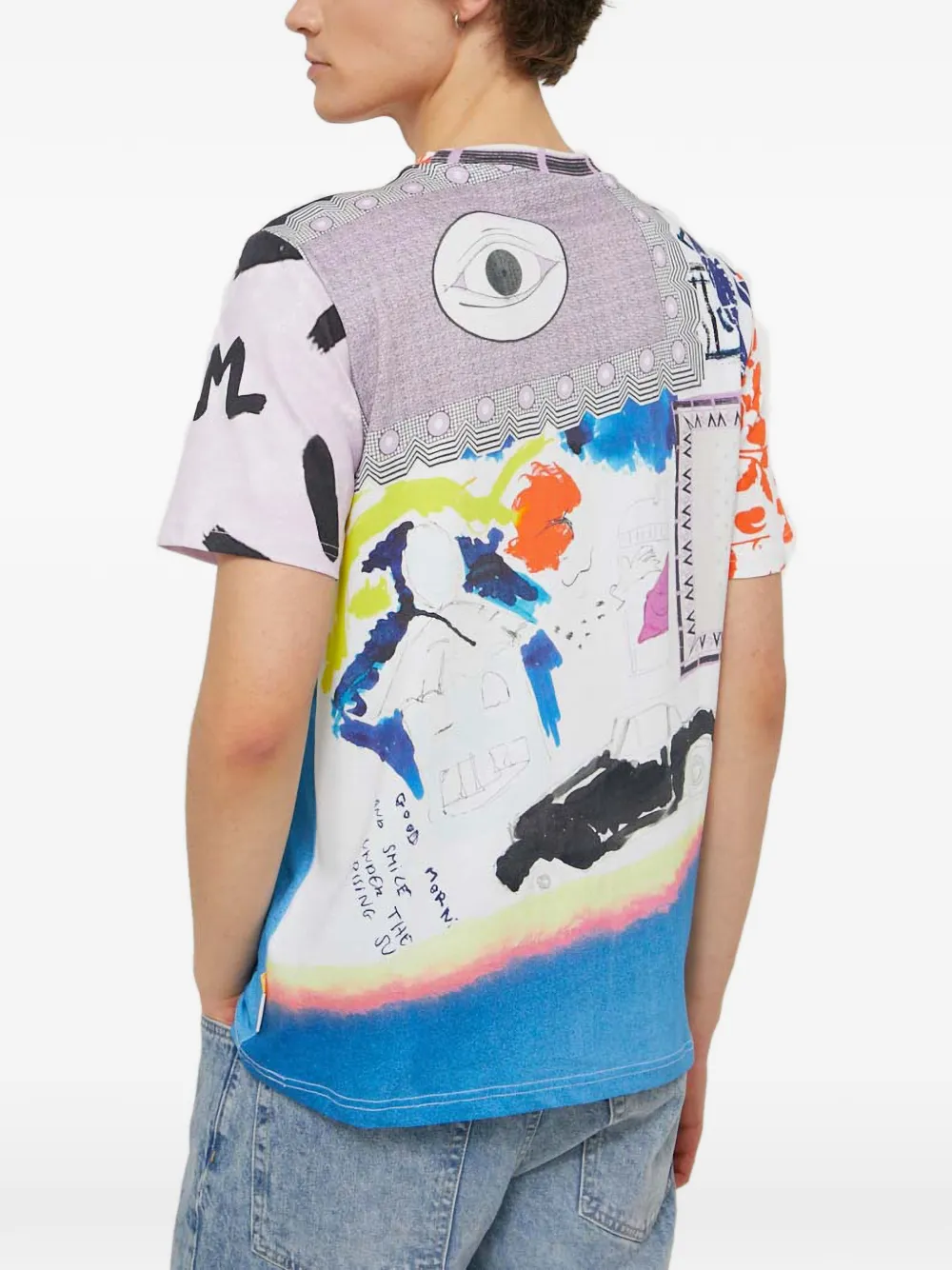 Desigual Photographic Collage T-shirt Wit
