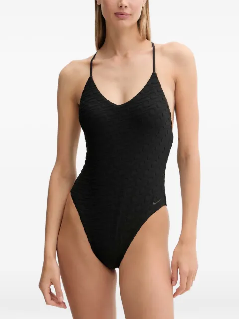 Nike Swoosh-jacquard swimsuit
