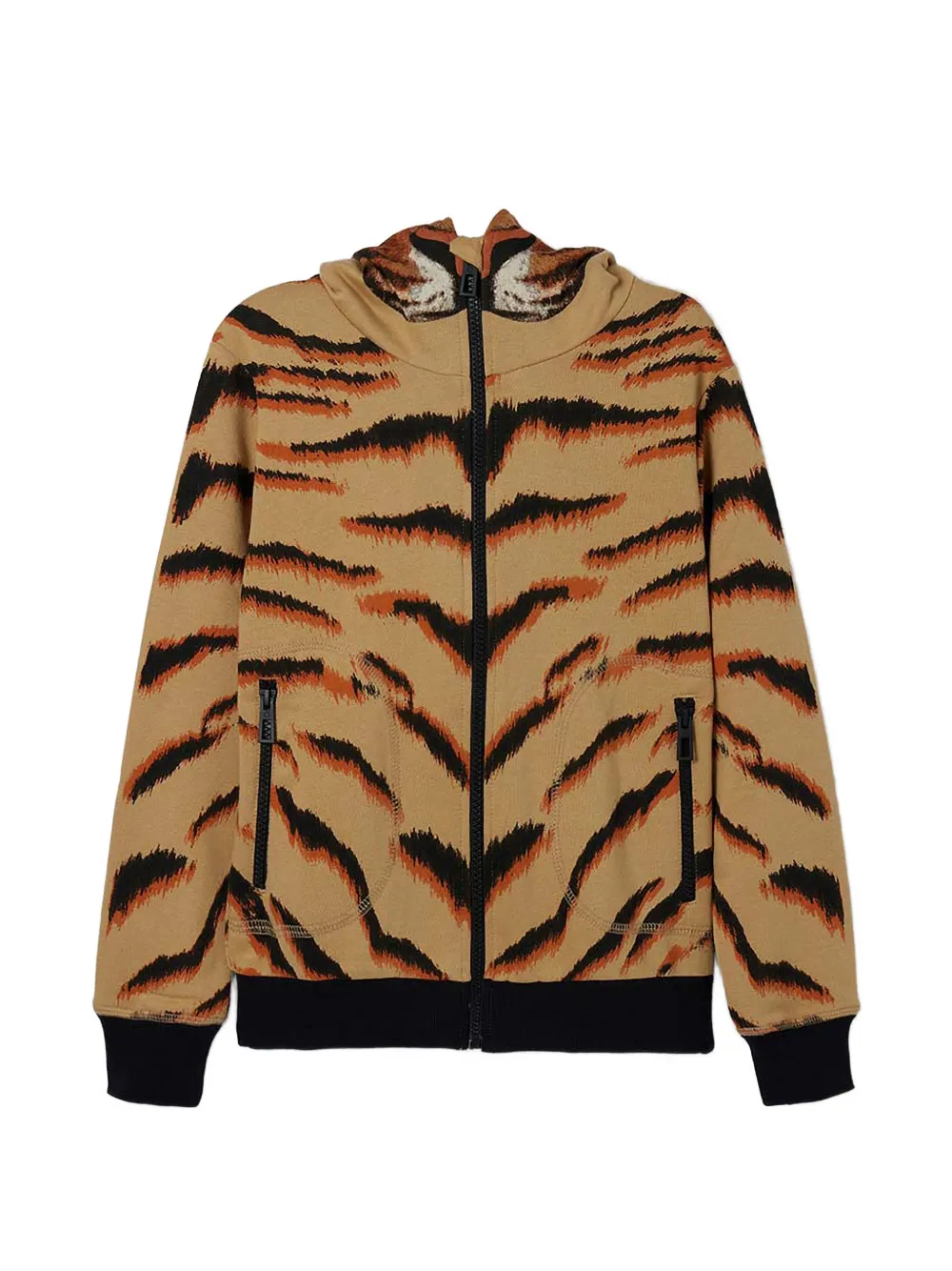 Desigual tiger hooded sweatshirt - Marrone