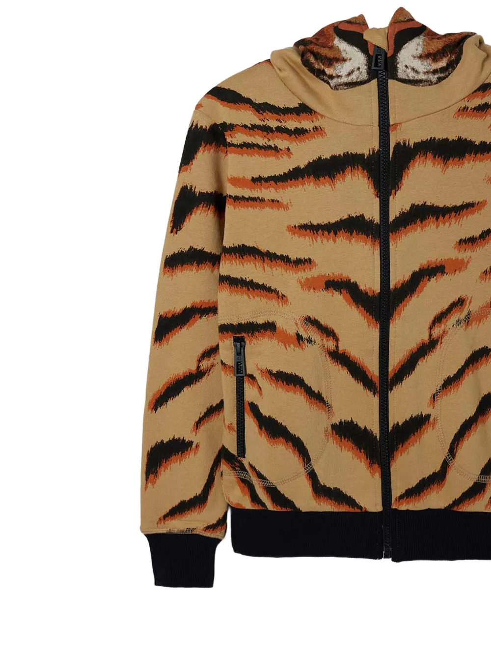 Desigual tiger hooded sweatshirt Bruin