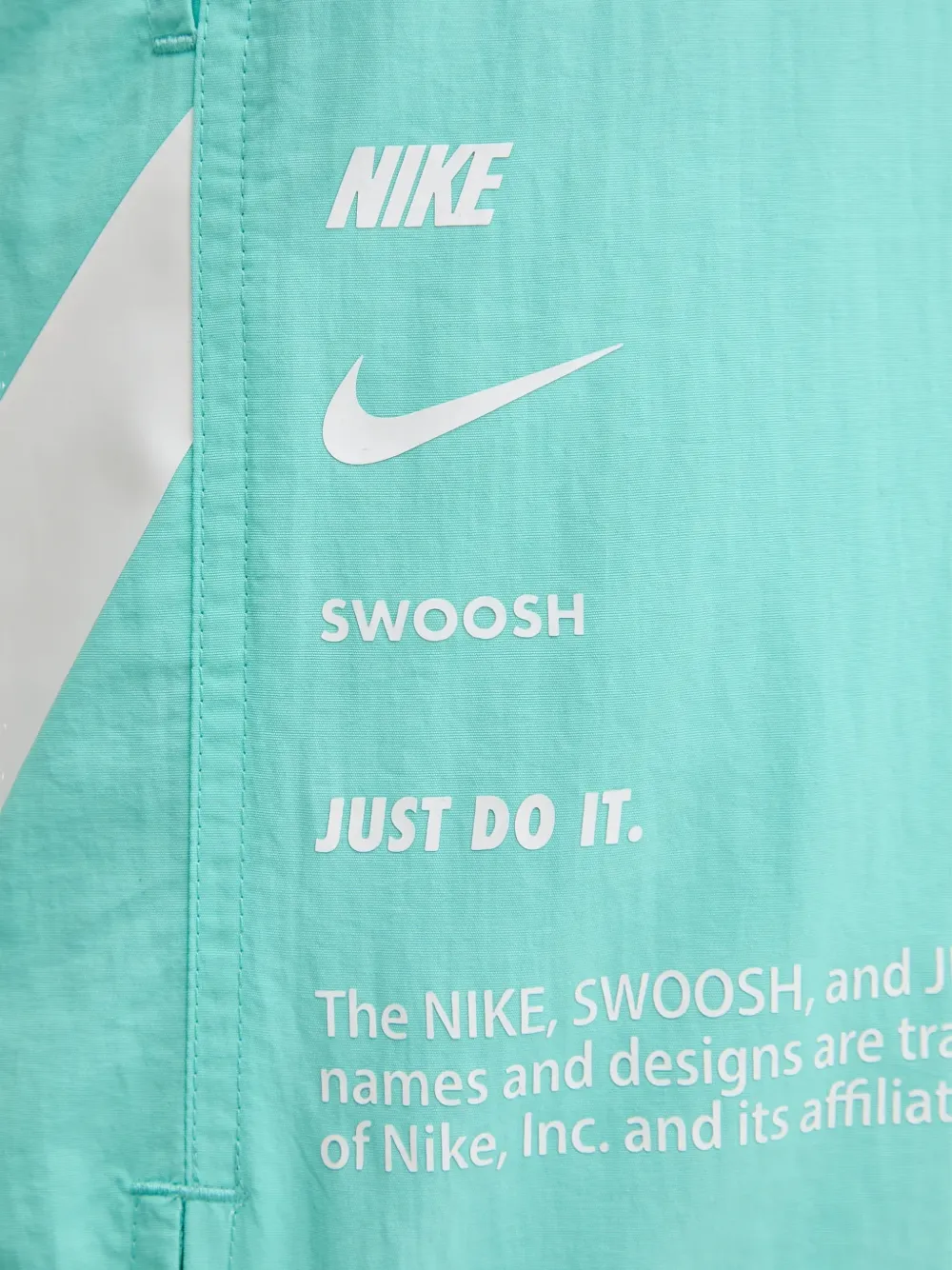 Nike Swoosh-print swim shorts Groen