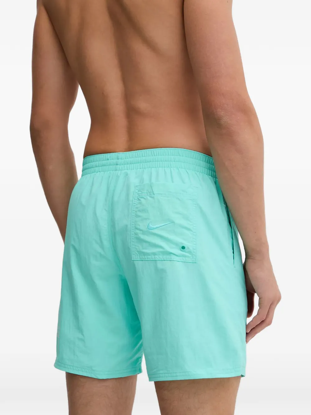 Nike Swoosh-print swim shorts Groen