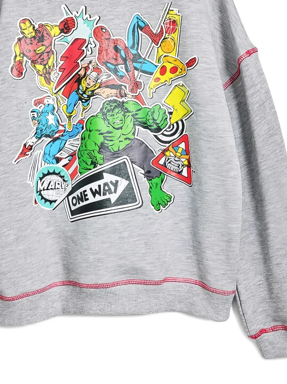 Desigual Sweater met grafische print Grijs
