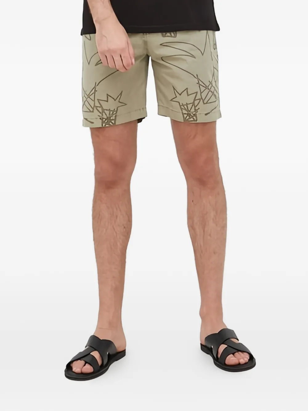 Desigual Shorts mit grafischem Print - Grün