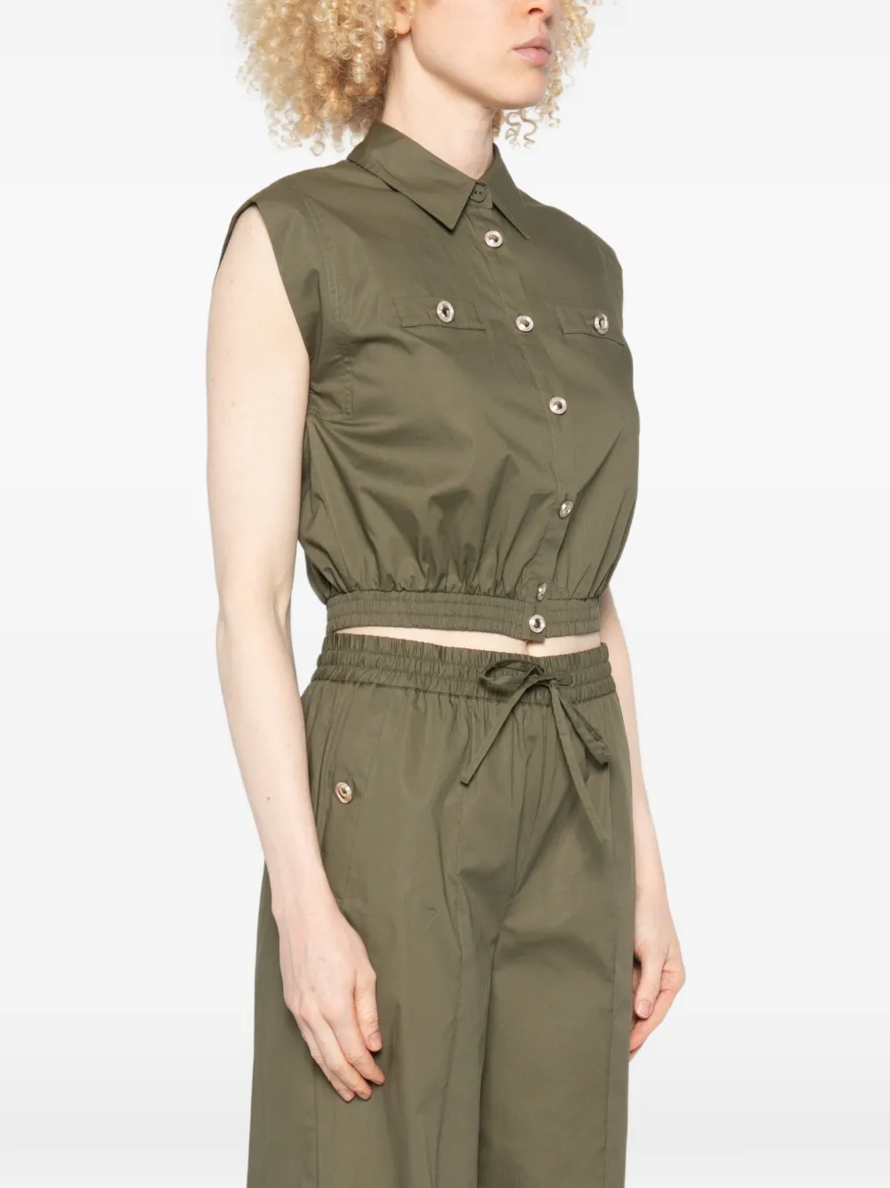 TWINSET Linnen overhemd Groen