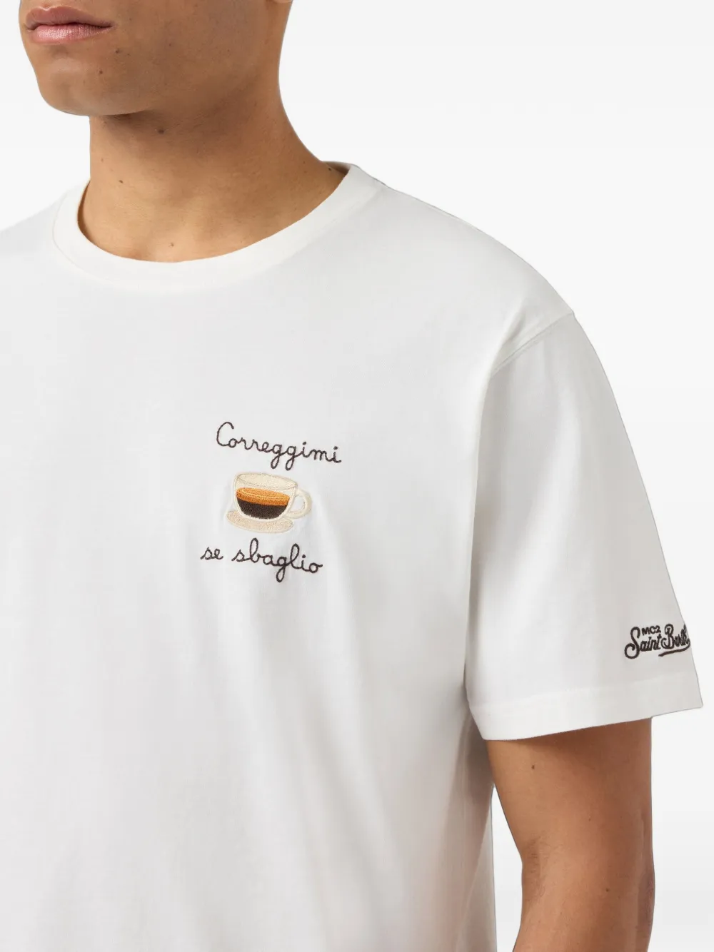 MC2 Saint Barth T-shirt met borduurwerk Wit