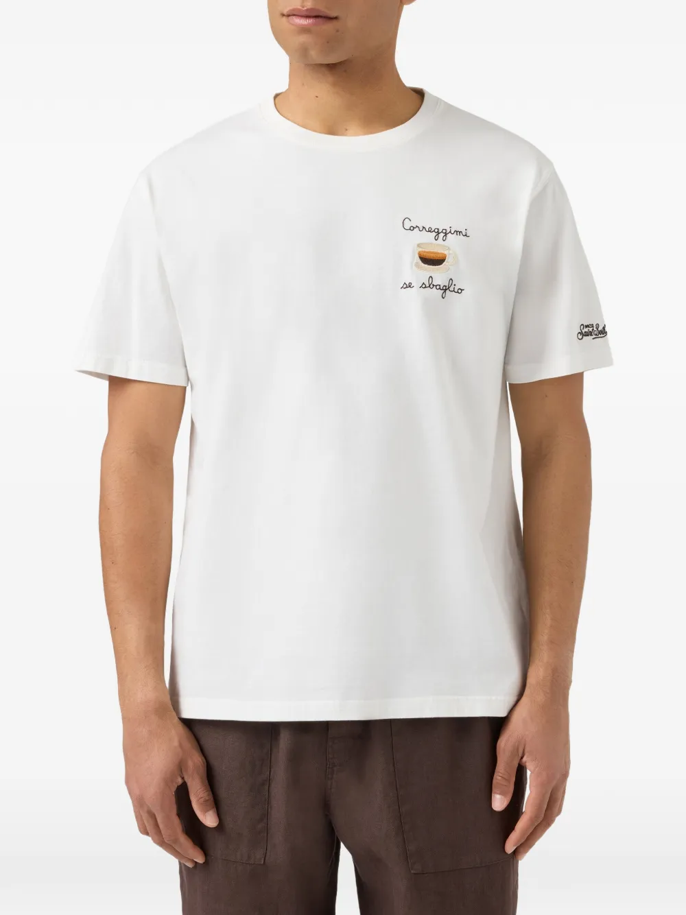 MC2 Saint Barth T-shirt met borduurwerk Wit