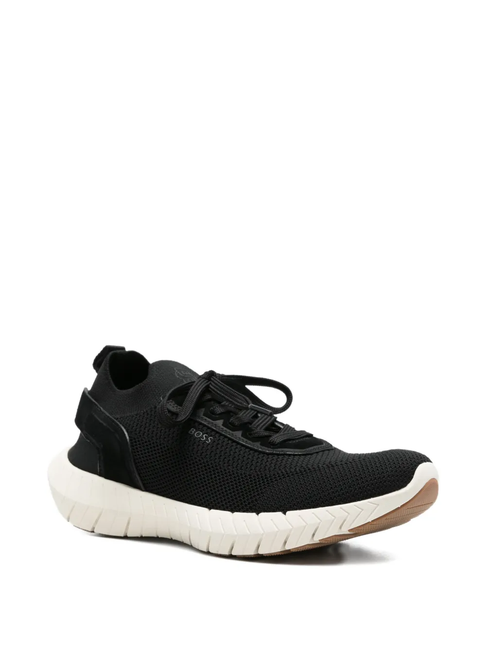 BOSS lace-up sneakers Zwart