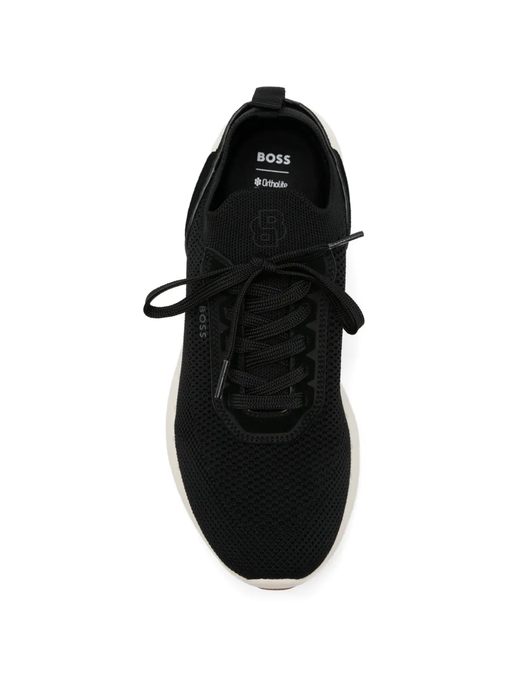 BOSS lace-up sneakers Zwart