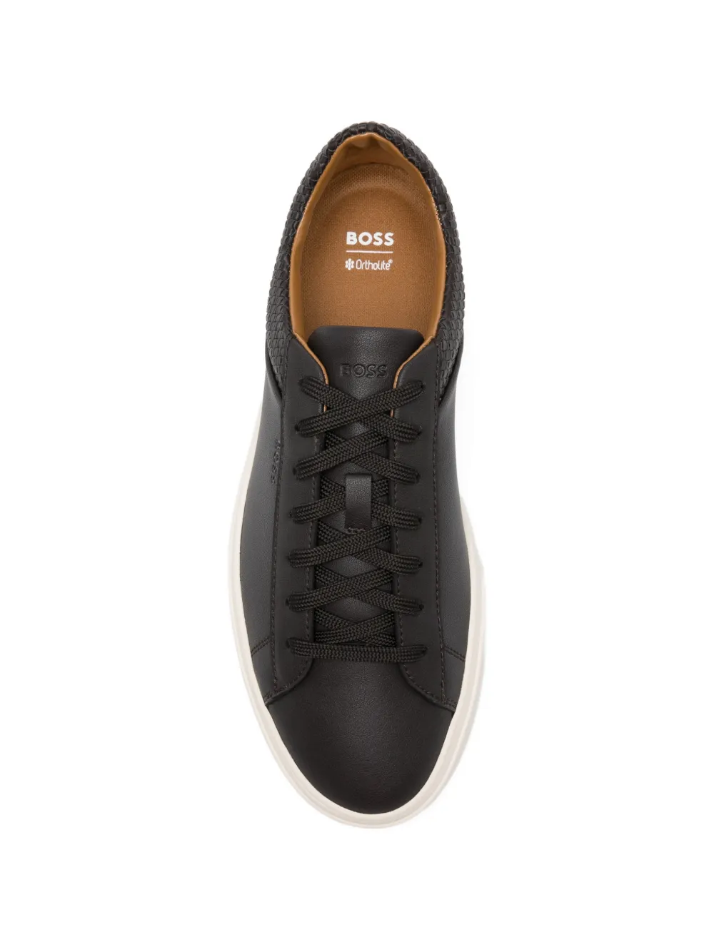 BOSS woven-panel lace-up sneakers Bruin
