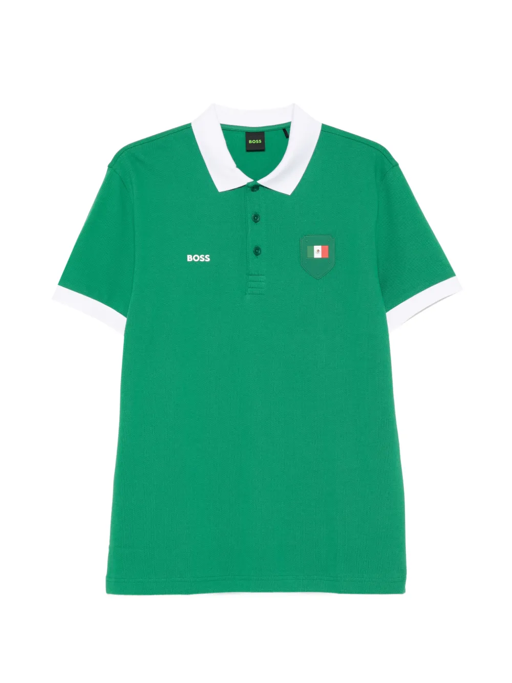 BOSS logo-detail polo shirt - Verde