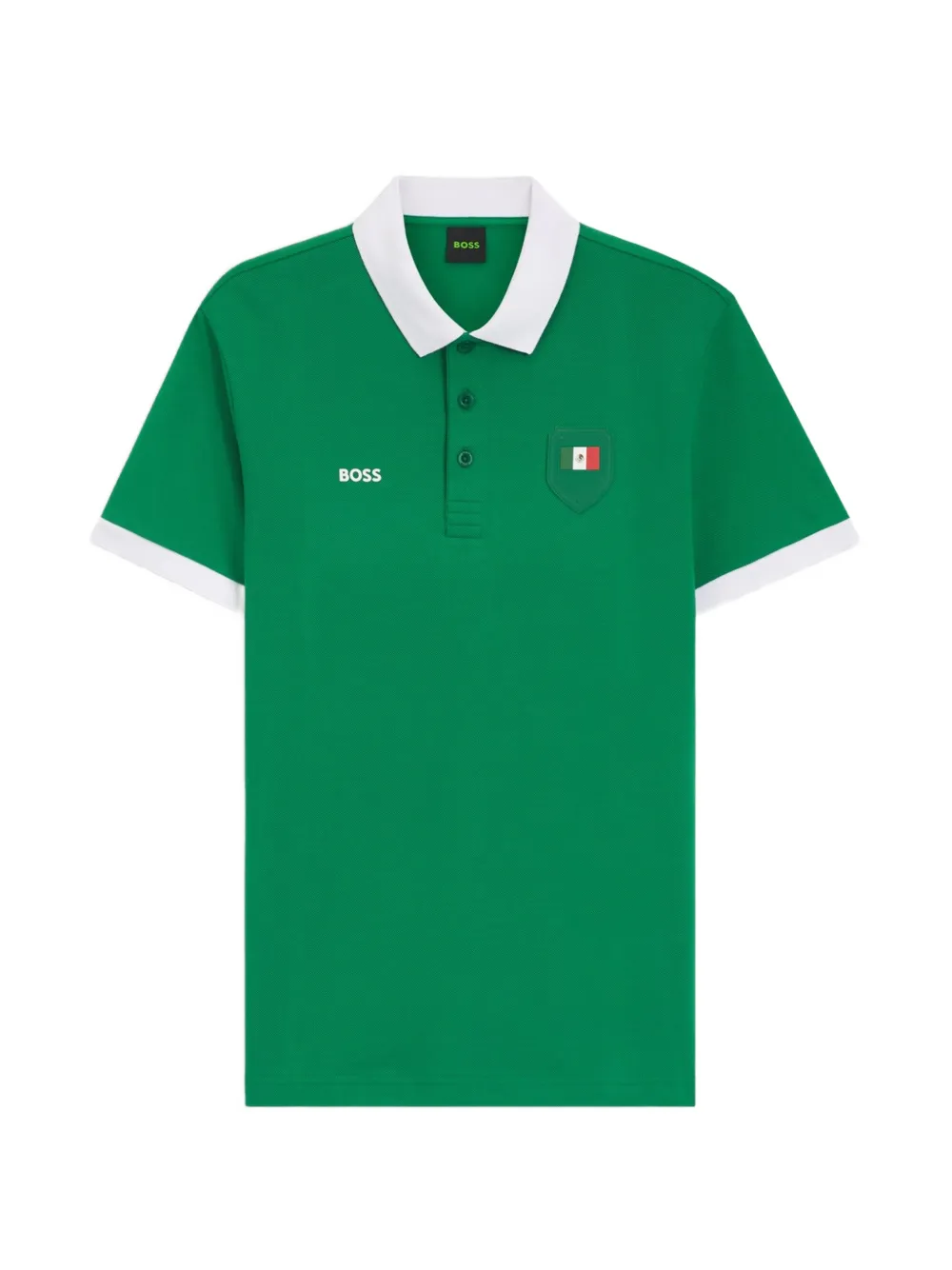 BOSS logo-detail polo shirt - Grün