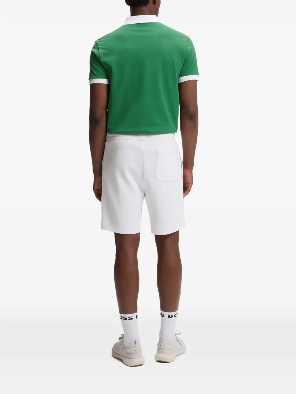 BOSS Paddy poloshirt met vlag Groen