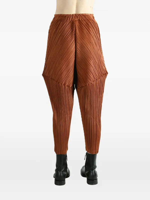 Pleats Please Issey Miyake Pleated Trousers | Brown | FARFETCH