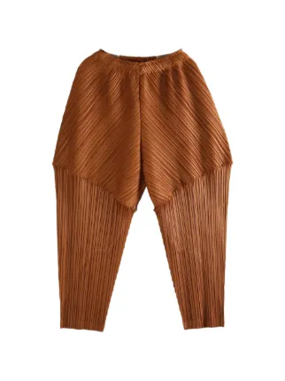 Pleats Please Issey Miyake プリーツ パンツ | ブラウン | FARFETCH JP