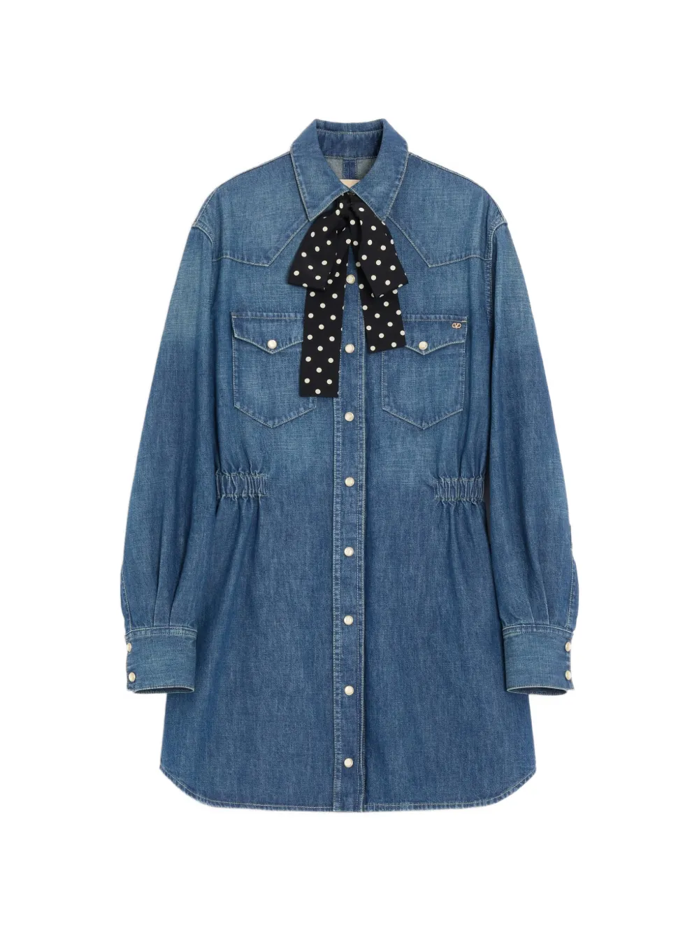 Valentino Garavani Abito midi denim - Blu