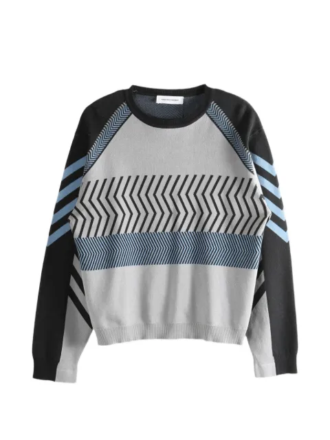 Kiko Kostadinov chevron-pattern sweatshirt