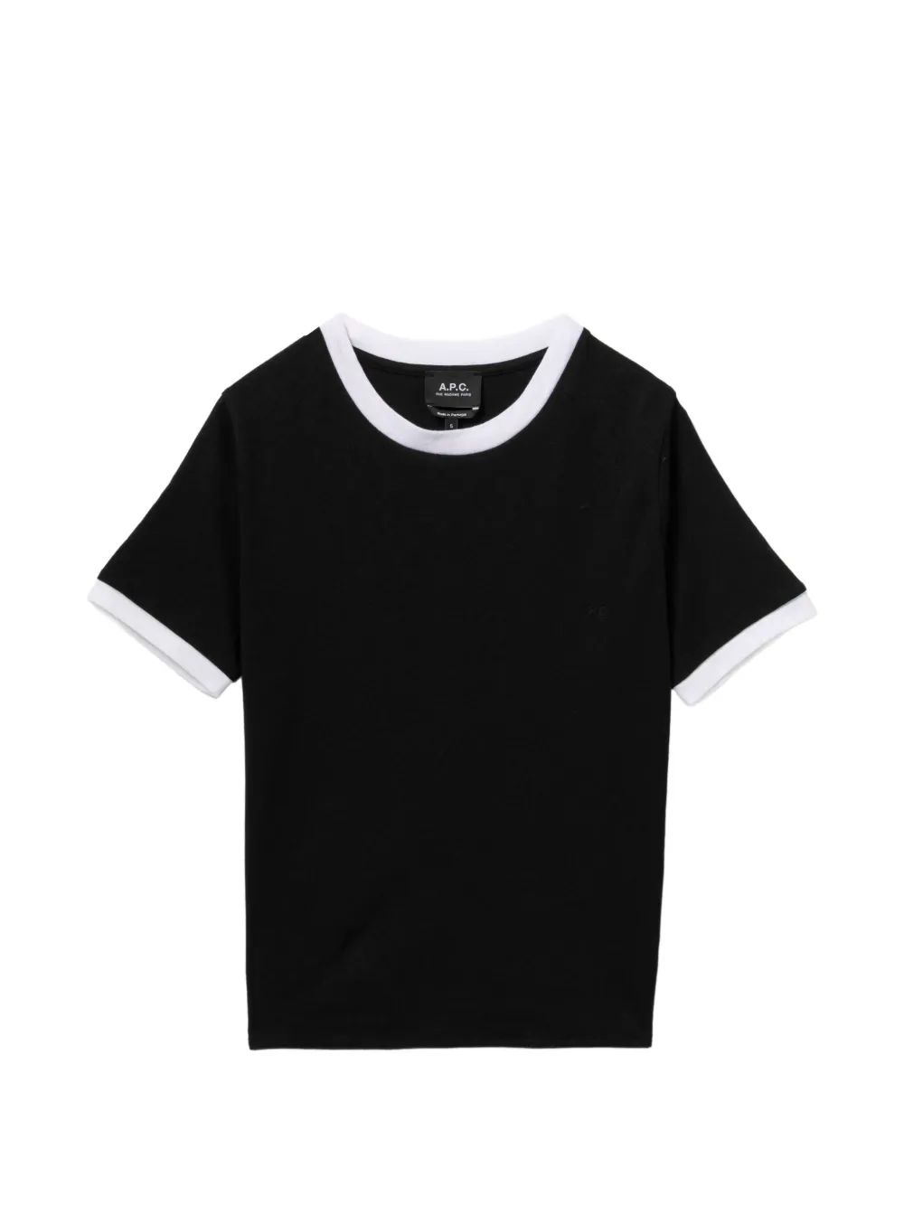 A.P.C. T-Shirt mit Kontrastdetails - Schwarz