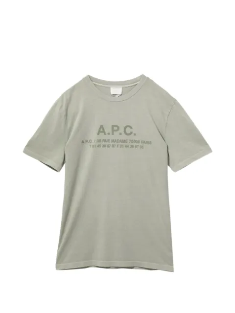 A.P.C. logo-print round neck T-shirt