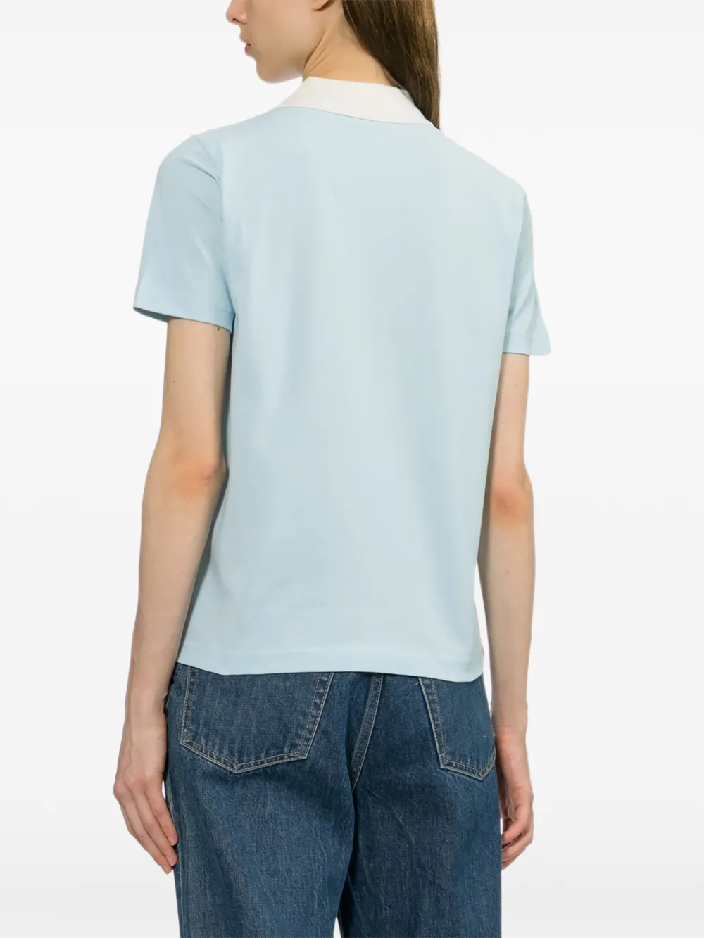 A.p.c. Half-button Polo In Multi