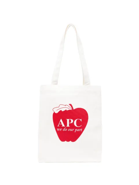 A.P.C. tote con logo estampado