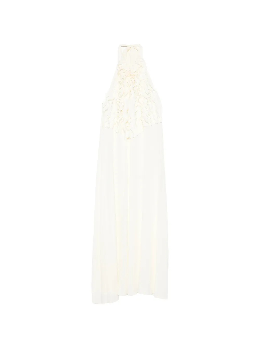 Su ruffled maxi dress - Toni neutri