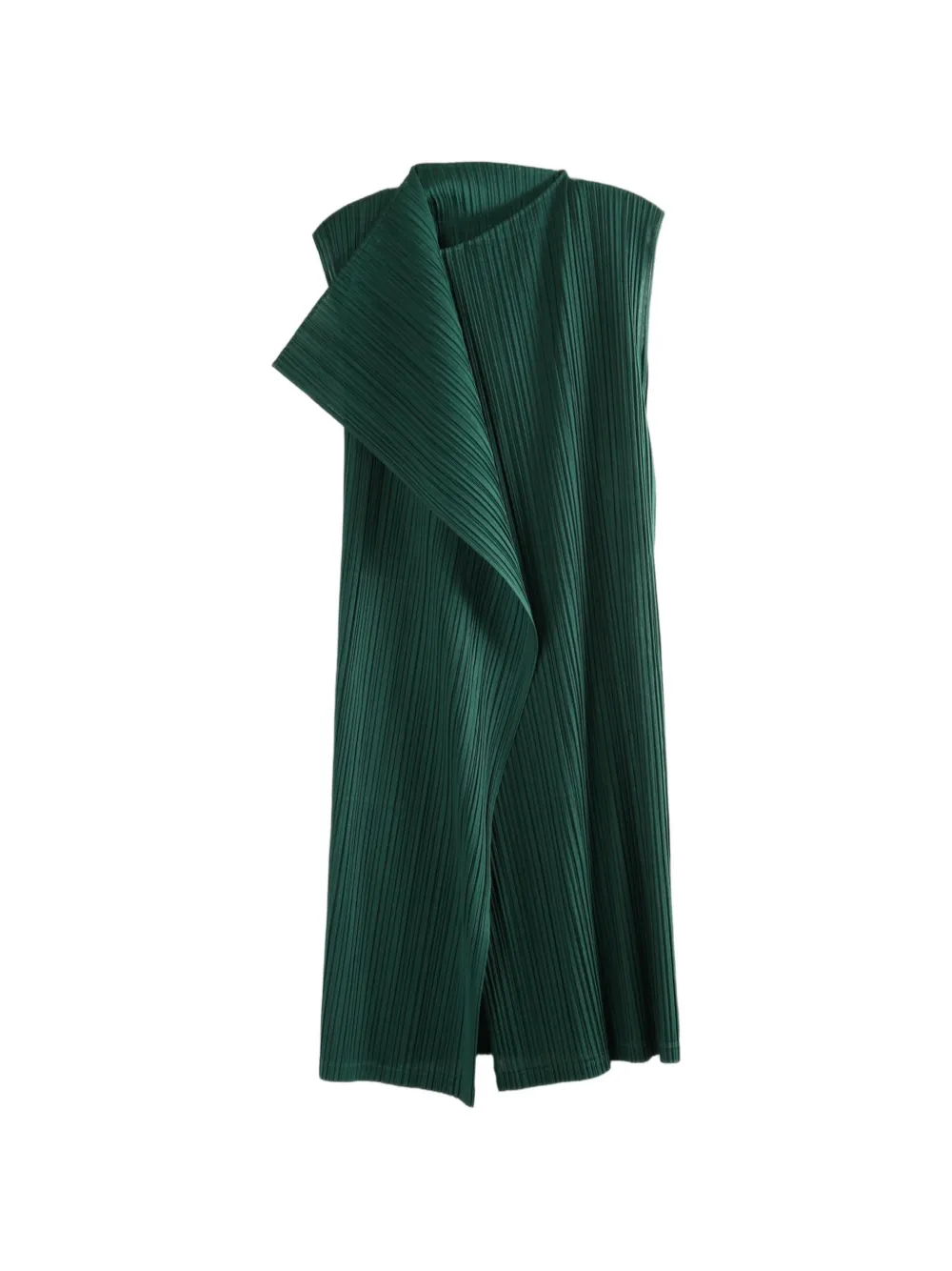 Pleats Please Issey Miyake draped pleated midi dress - Green