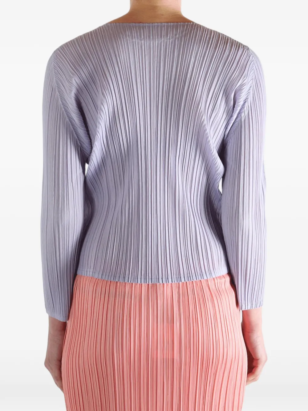 【PLEATS PLEASE】Long Sleeved Top Pleats Please Issey Miyake Pleated long-sleeve Top | Purple