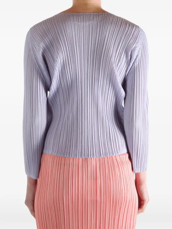 C*s様 ISSEY MIYAKE PLEATS ブロック 長袖プルオーバー ブ Pleats Please Issey Miyake ロングスリーブ トップ | パープル
