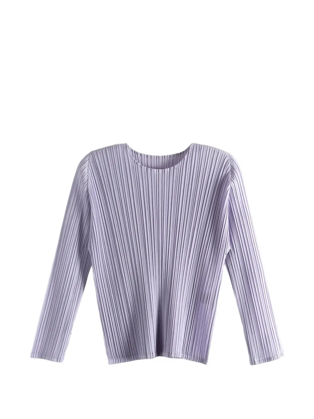 Pleats Please Issey Miyake pleated long-sleeve top - Viola