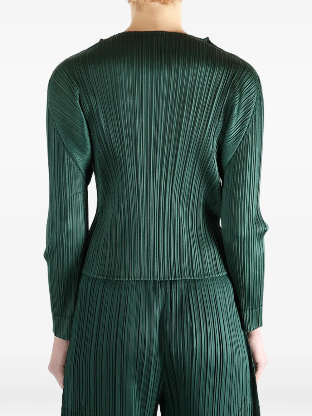 Pleats Please Issey Miyake Top met plooien Groen