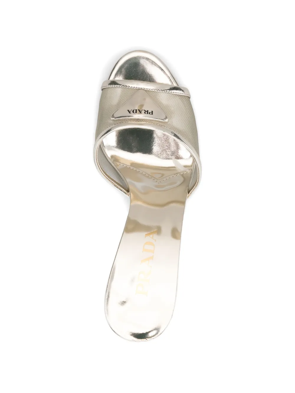 Prada Sandalen met metallic afwerking Goud