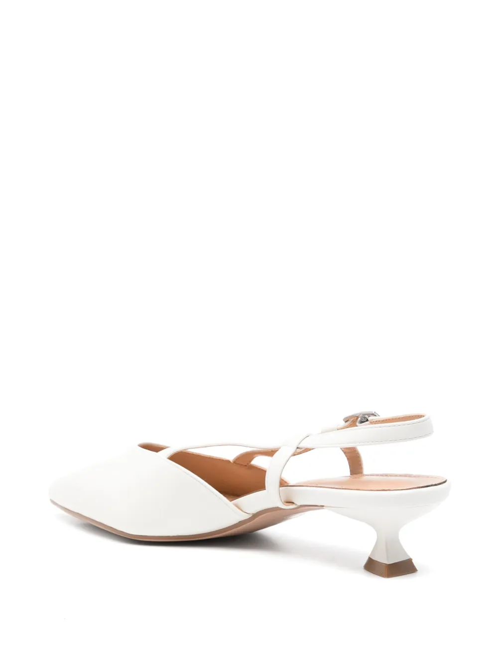 KEYS pointed-toe slingback pumps Wit