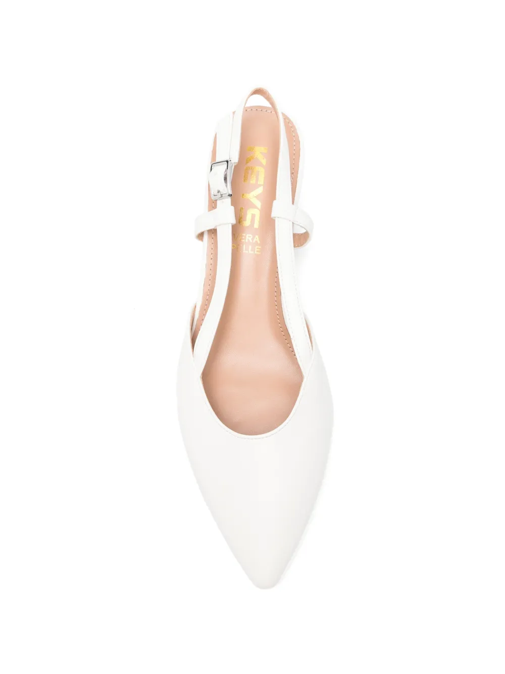 KEYS pointed-toe slingback pumps Wit