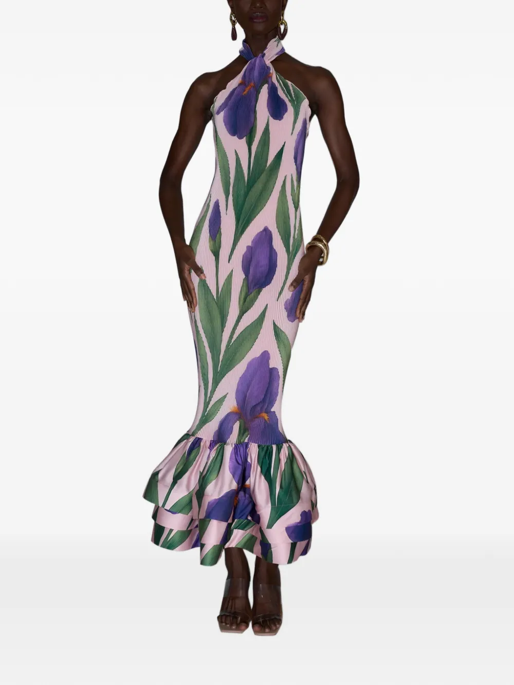 L'IDÉE Soho floral-print midi dress - Pink