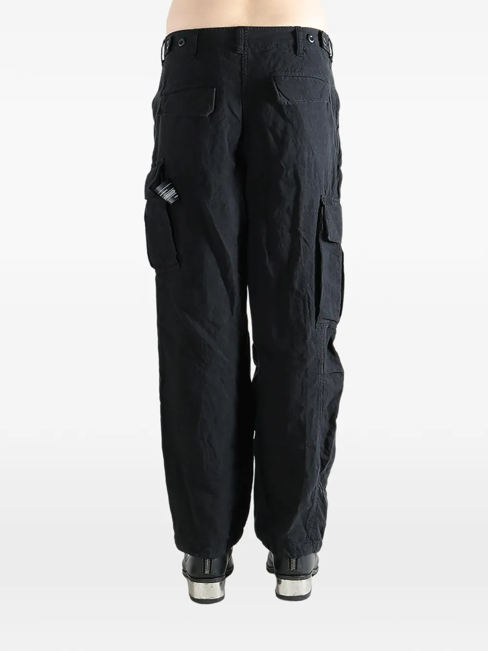 Undercover Linnen cargo broek Zwart